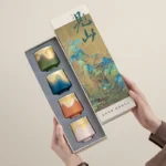 Handcrafted Glazed Ceramic Cup Gift Box with Artistic Design