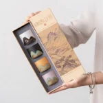 Ceramic Cup Gift Set for Tea Ceremonies with Mountain Motif