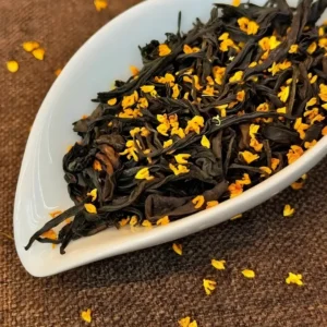 Osmanthus tea and osmanthus black tea blended with pure leaf tea for a soothing yogi stress relief tea experience.